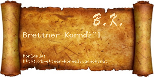 Brettner Kornél névjegykártya