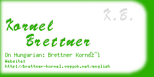 kornel brettner business card